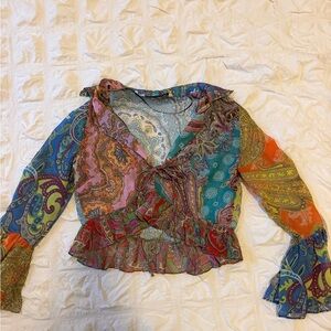 Zara Paisley Top